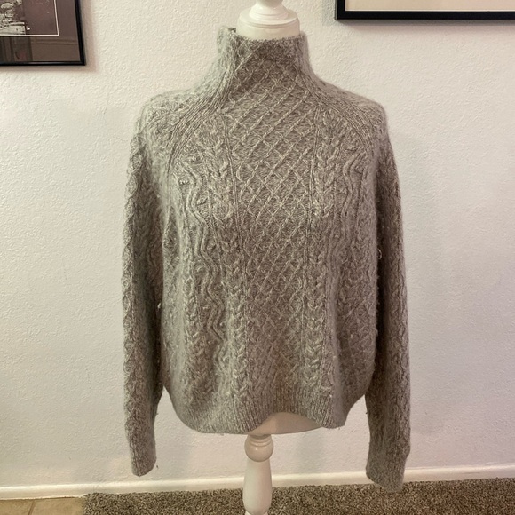 Vince Cable Mock Neck Merino Wool Blend Sweater - Picture 2 of 3